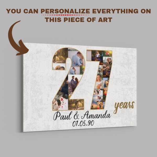 Personalized Canvas Love By Years