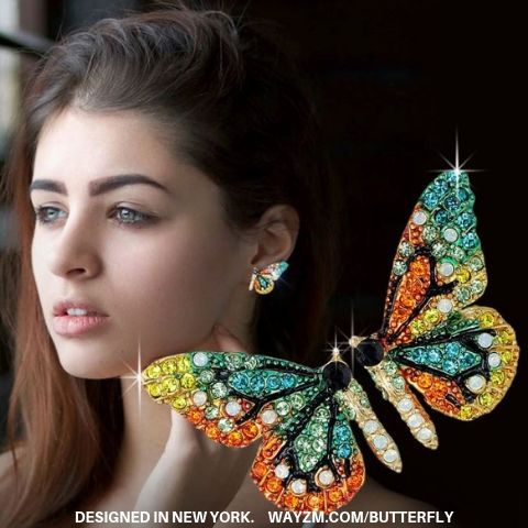 New York Butterfly Earrings