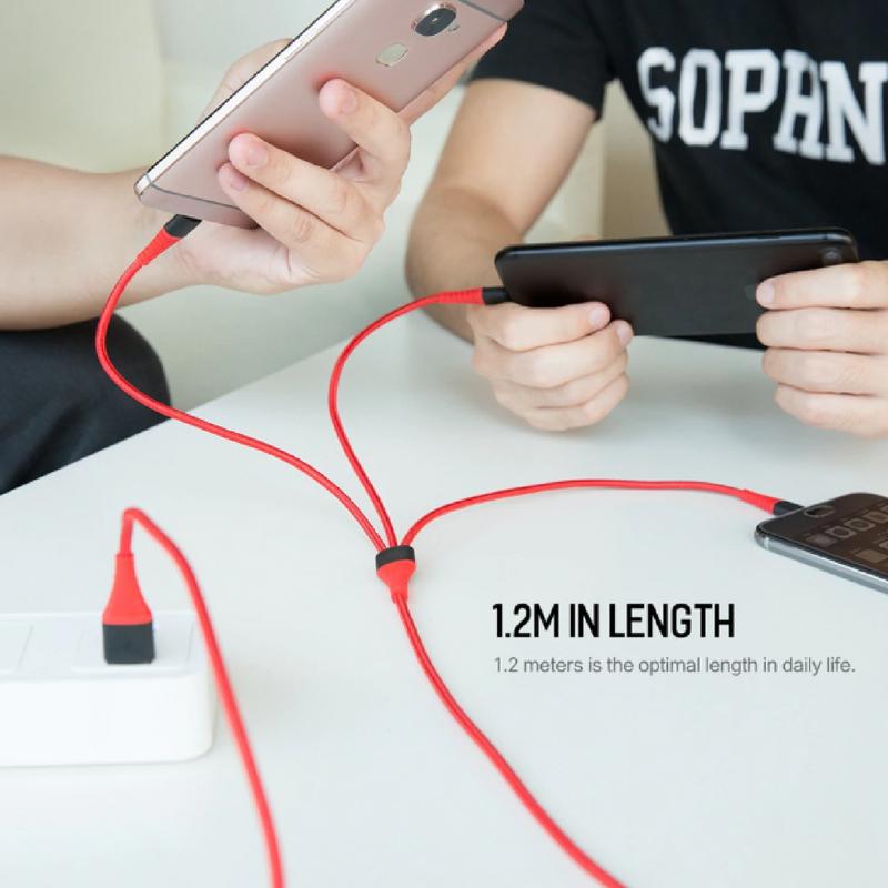 ROCK (3 in 1) USB Charging Cable for iPhone & Android - GARDENPEEK.COM GARDEN PEEK